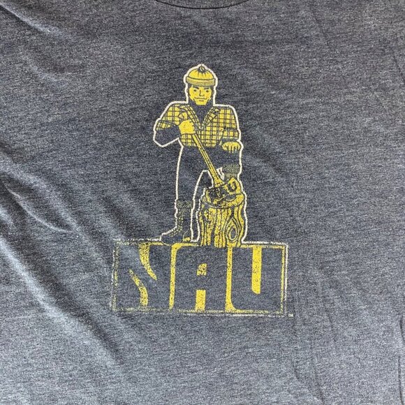 Northern Arizona University Lumberjacks NCAA Retro Navy Blue Shirt Mens Large - Picture 2 of 5